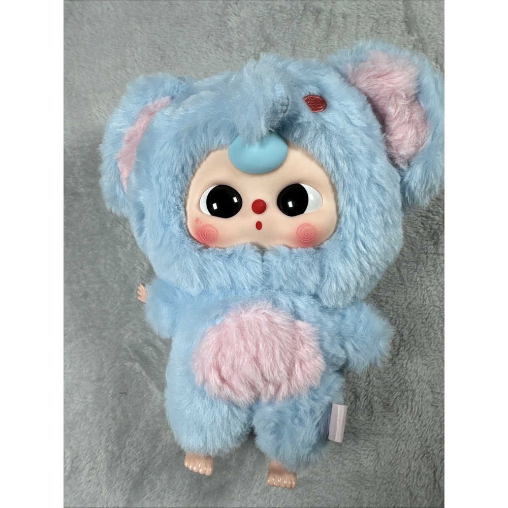 BABY THREE Big Cute Plush Blue Elephant Moveable EYES EXACT ITEM IN PICS